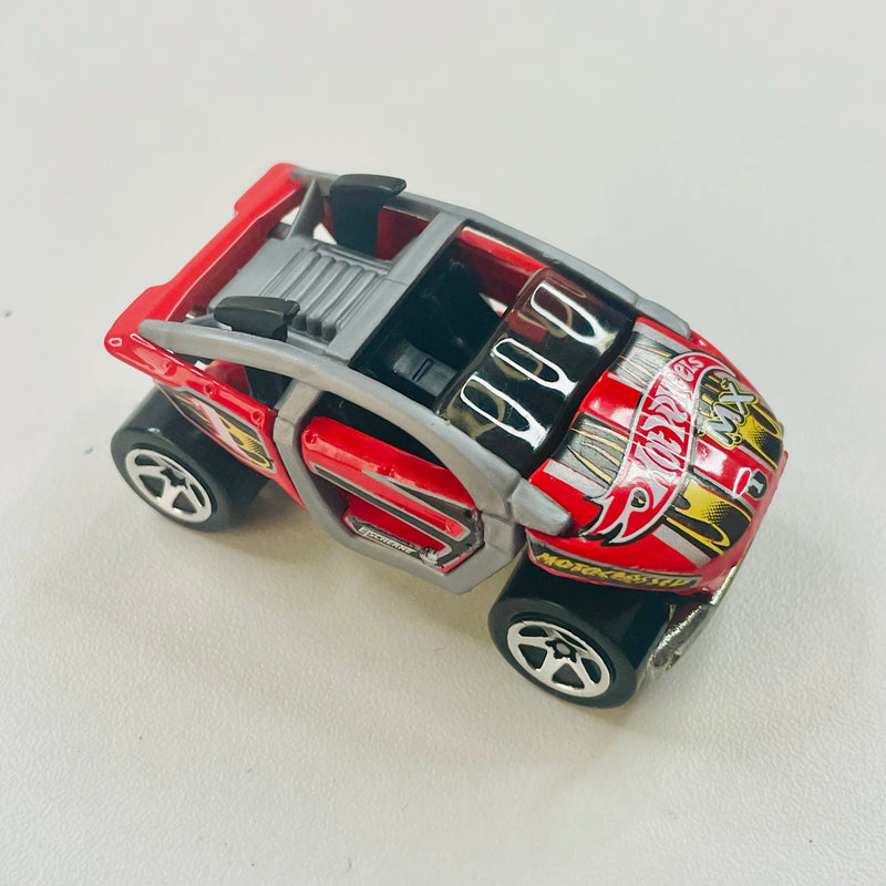 2002 Hot Wheels First Editions Moto-Crossed 043 rojo 5SP base ZAMAC - Loose