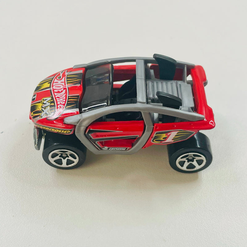 2002 Hot Wheels First Editions Moto-Crossed 043 rojo 5SP base ZAMAC - Loose
