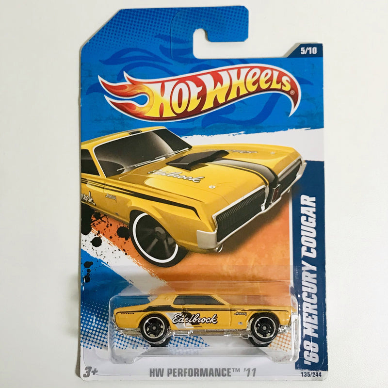 2011 Hot Wheels HW Performance 68 Mercury Cougar amarillo OH5