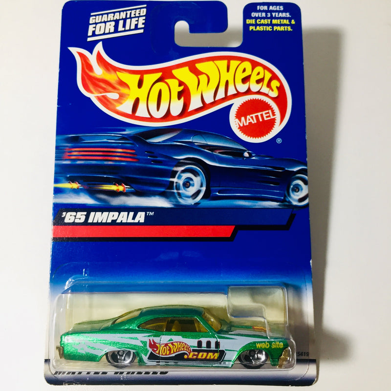 1999 Hot Wheels 65 Impala verde 3SP