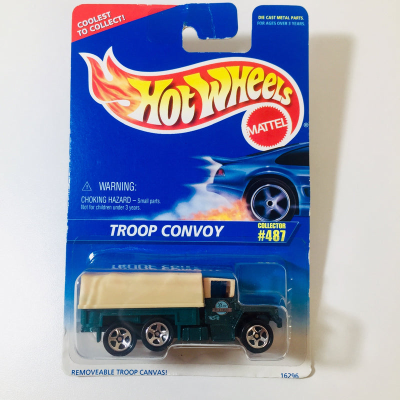 1996 Hot Wheels Troop Convoy 487 verde 5SP