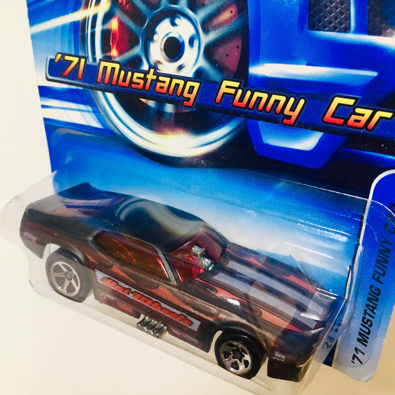 2005 Hot Wheels 71 Mustang Funny Car 182 morado 5SP