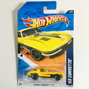 2011 Hot Wheels Street Beasts 63 Corvette amarillo PR5