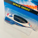 1996 Hot Wheels Space Series GM Lean Machine blanco con azul 5SP base ZAMAC