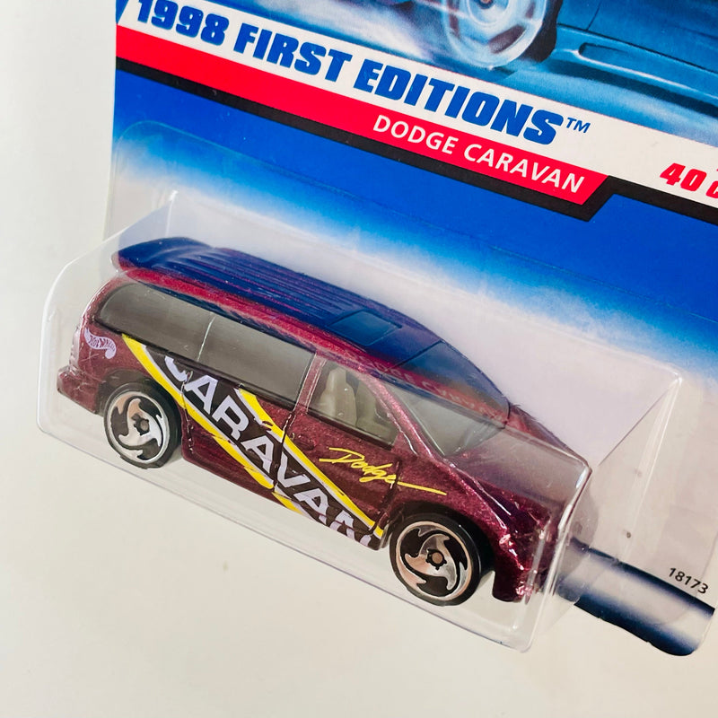 1998 Hot Wheels First Editions Dodge Caravan rojo metálico SB