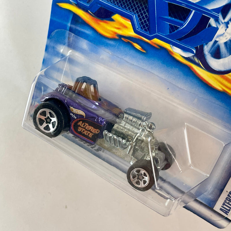 2002 Hot Wheels First Editions Altered State 018 morado metálico 5SP base ZAMAC