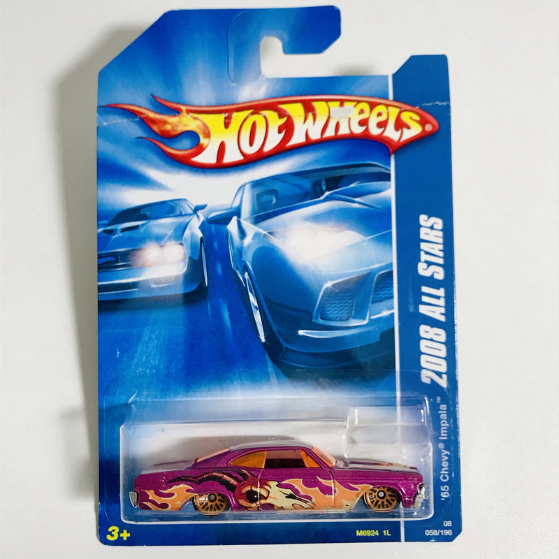 2008 Hot Wheels All Stars 65 Chevy Impala lavanda LW