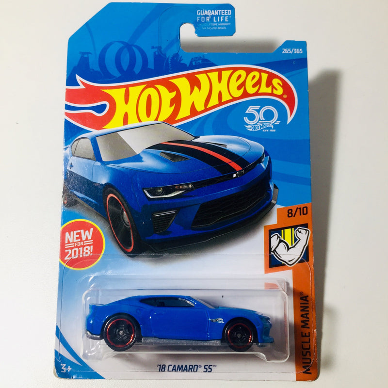 2018 Hot Wheels Muscle Mania 18 Camaro SS azul MC5