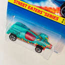 1996 Hot Wheels Street Eaters Speed Machine verde metálico 5SP base ZAMAC