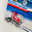 1998 Hot Wheels First Editions Express Lane rojo 5SP base ZAMAC Primera Edición de Malasia