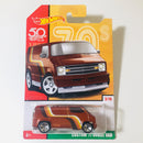 2019 Hot Wheels Throwback 70s Custom 77 Dodge Van marrón 5SP