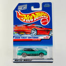 1998 Hot Wheels First Editions Jaguar XK8 verde metálico LW variante Tarjeta Auto Rojo