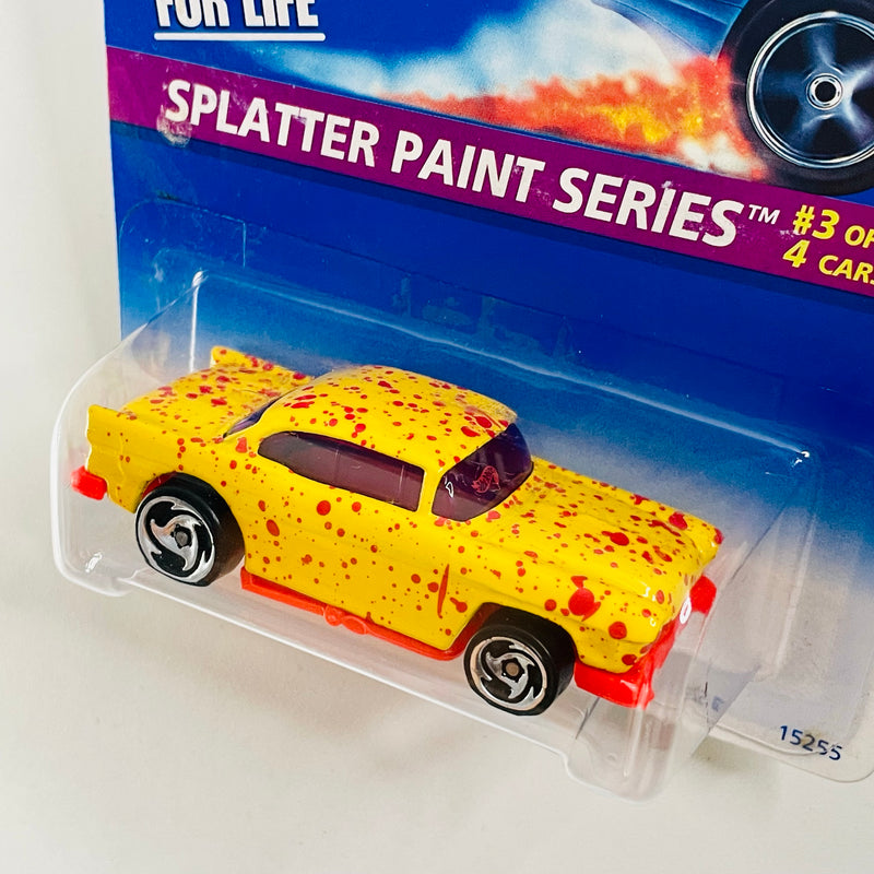 1996 Hot Wheels Splatter Paint Series 55 Chevy naranja SB