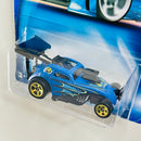 2003 Hot Wheels Fiat 500C 219 azul 5SP base ZAMAC