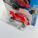2017 Hot Wheels Street Beasts Turbo Rooster Año Nuevo Chino rojo PR5 base ZAMAC