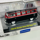 2015 M2 Machines Auto-Thentics Limited Edition 1959 VW Volkswagen Microbus Deluxe USA Model VW03 negro con rojo Llantas de Goma