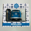 2021 M2 Machines 1:24 Pan Am 1960 VW Volkswagen Delivery Van R90 azul Llantas de Goma - Escala 1:24