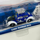 2022 Greenlight Club V-Dub Limited Edition Classic Volkswagen Beetle azul Llantas de Goma