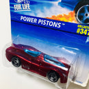 1996 Hot Wheels Power Pistons 347 rojo SB base ZAMAC