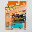 2021 Johnny Lightning Classic Gold Collection Limited Edition 1/9,718 1976 Dodge Tradesman Van verde Llantas de Goma