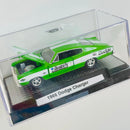 2013 M2 Machines Auto-Lift 1966 Dodge Charger verde Llantas de Goma - Loose con Caja Acrílica
