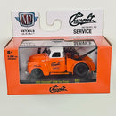 2022 M2 Machines Ground Pounders Limited Edition 1/9,000 1953 Chevrolet 3100 Tow Truck R23 naranja Llantas de Goma