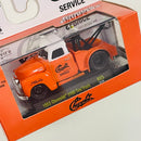 2022 M2 Machines Ground Pounders Limited Edition 1/9,000 1953 Chevrolet 3100 Tow Truck R23 naranja Llantas de Goma