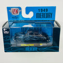 2021 M2 Machines Auto-Thentics Limited Edition 1/8,400 Bad Bob 1949 Mercury Custom R67 negro con flamas Llantas de Goma