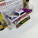 1998 Racing Champions 50th Anniversary NASCAR 50 Years of Nascar Limited Edition 1/19,998 Jim Dzurny 90 Dynamik Gaskets Chevy Nova blanco con morado