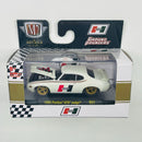 2021 M2 Machines Ground Pounders Limited Edition 1/9,600 Hurst 1969 Pontiac GTO Judge R21 blanco Llantas de Goma