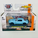2021 M2 Machines Auto-Thentics Limited Edition 1/8,400 1971 Chevrolet Camaro SS 396 R69 celeste Llantas de Goma