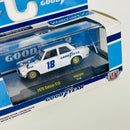 2019 M2 Machines Limited Edition 1/7,800 Walmart Exclusive Goodyear 1970 Datsun 510 WMTS09 blanco Llantas de Goma