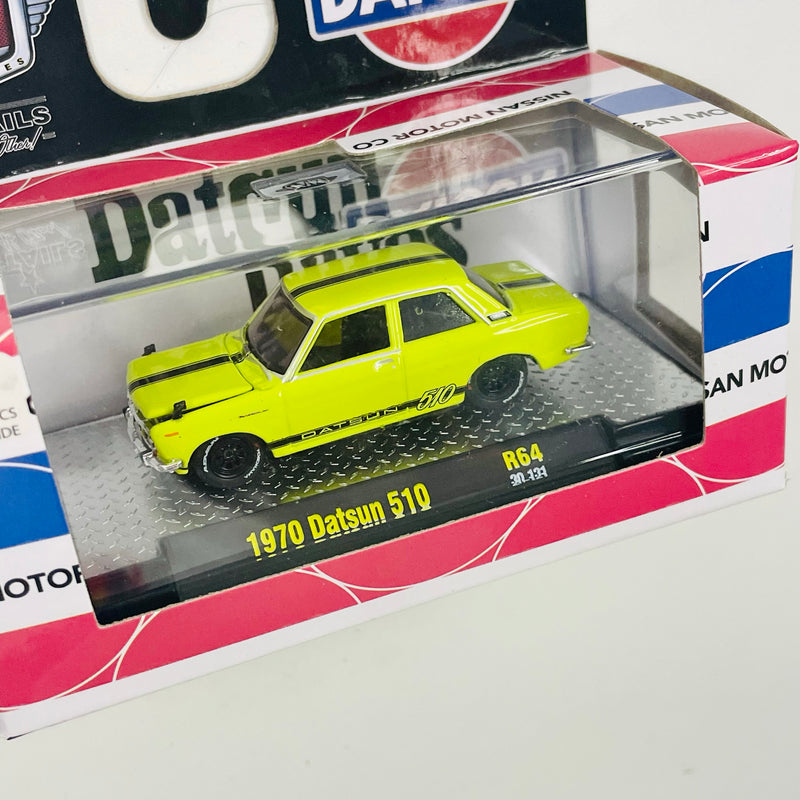 2020 M2 Machines Auto-Thentics Limited Edition 1/7,250 1970 Datsun 510 R64 verde Llantas de Goma