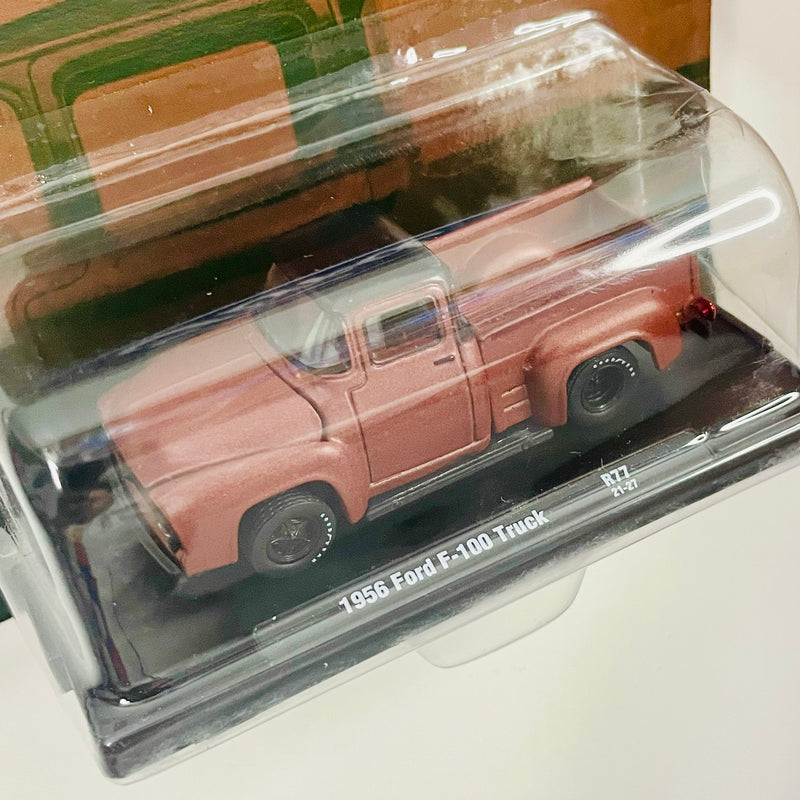 2021 M2 Machines Auto-Drivers Limited Edition 1/9,600 1956 Ford F-100 Truck R77 marrón Llantas de Goma