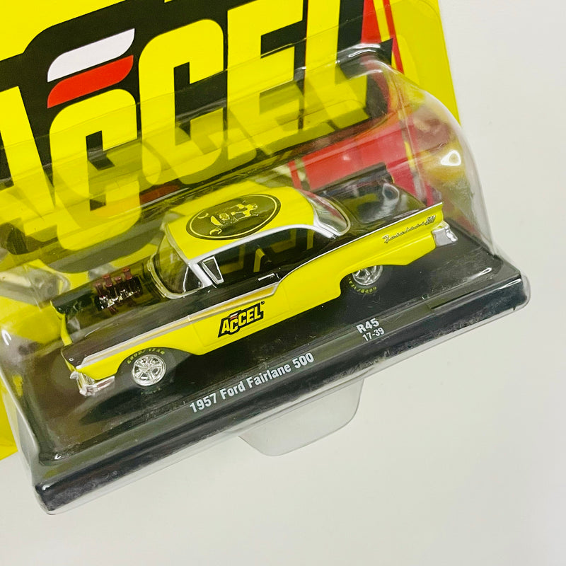 2017 M2 Machines Auto-Drivers Limited Edition 1957 Ford Fairlane 500 R45 amarillo Llantas de Goma