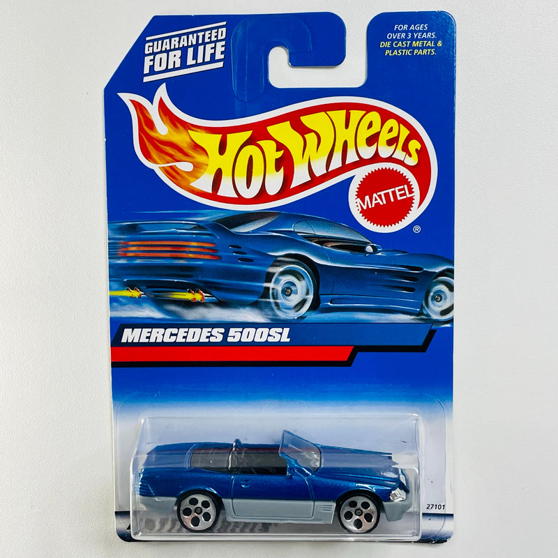 2000 Hot Wheels Mercedes Benz 500SL azul metálico 5DOT