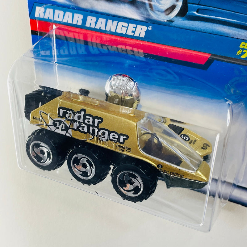 1998 Hot Wheels Radar Ranger 782 dorado metálico SB base ZAMAC
