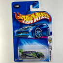 2004 Hot Wheels First Editions Buzz Off 091 morado con verde 10SP base ZAMAC
