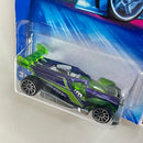 2004 Hot Wheels First Editions Buzz Off 091 morado con verde 10SP base ZAMAC