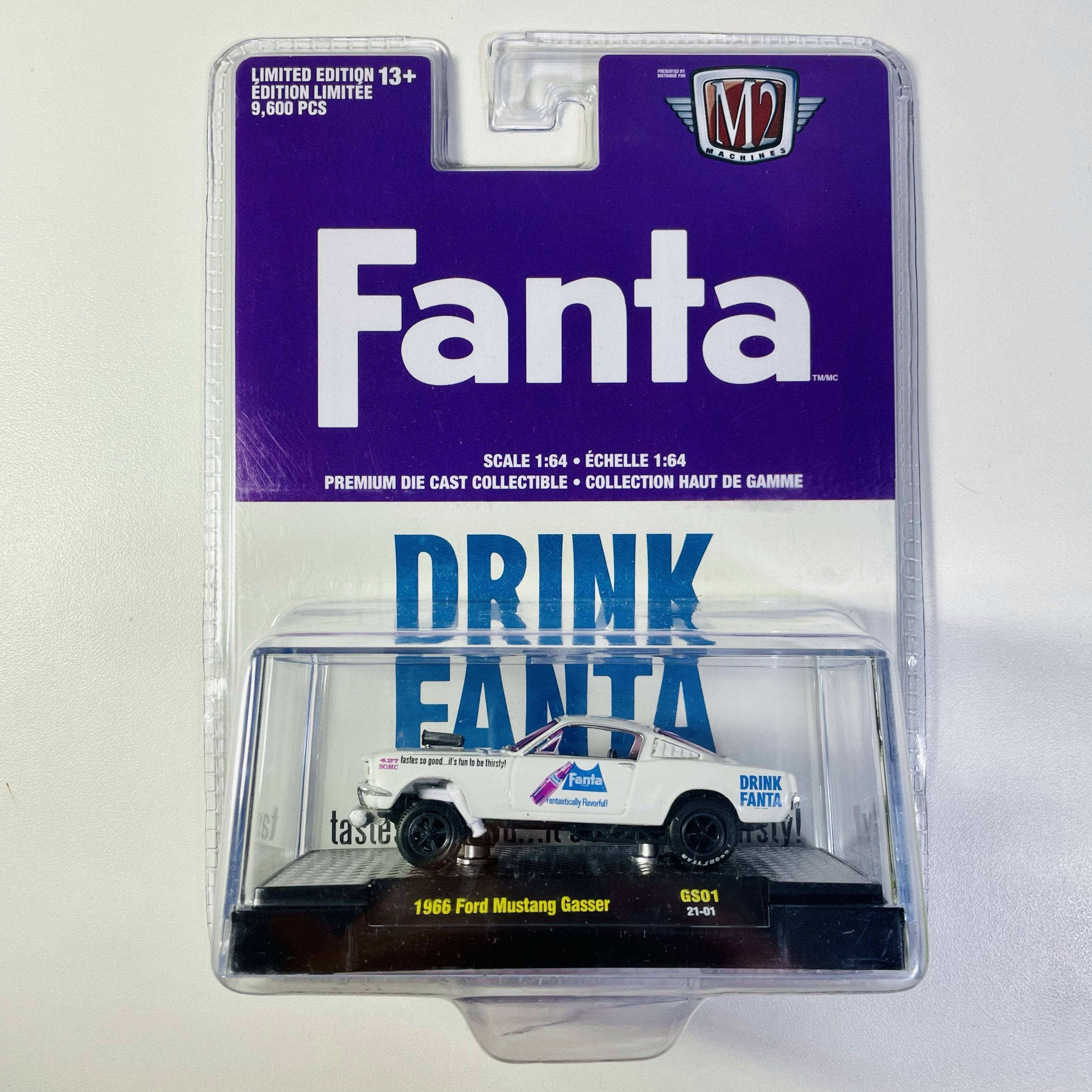 M2 Machines 1/64 - Ford Mustang GASSER 1966 - Édition Limitée Fanta - Modèle Réduit En Métal - Collection Coca-Cola