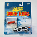 2000 Johnny Lightning Surf Rods Cowabunga Boys Ambulance Meat Wagon blanco con negro