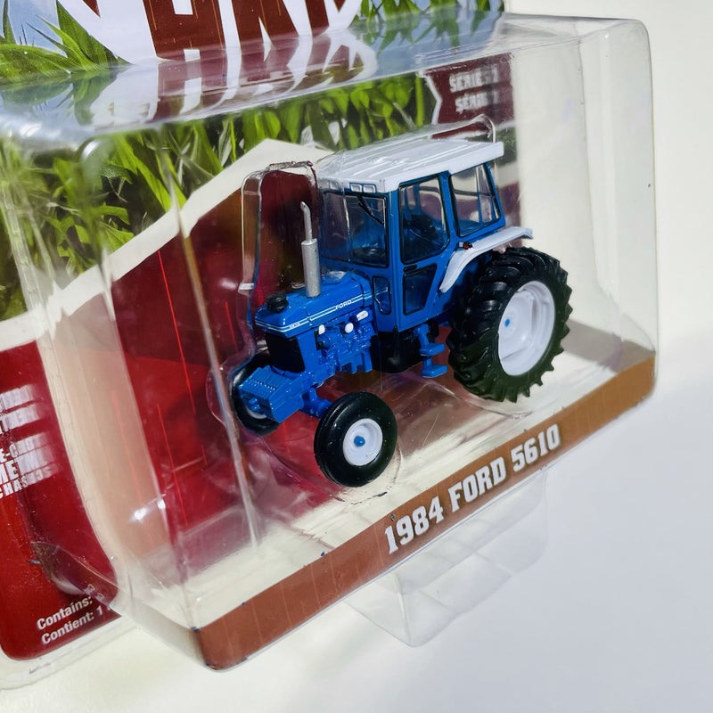 2018 Greenlight Down On The Farm Series 2 1984 Ford 5610 tractor azul Llantas de Goma