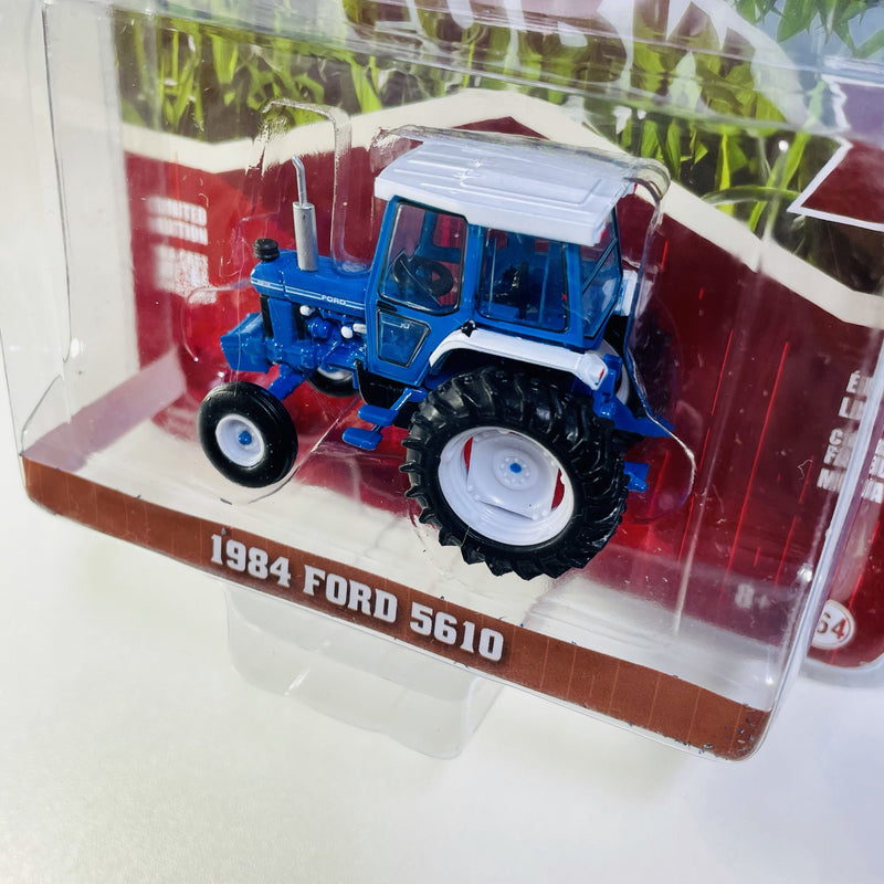 2018 Greenlight Down On The Farm Series 2 1984 Ford 5610 tractor azul Llantas de Goma