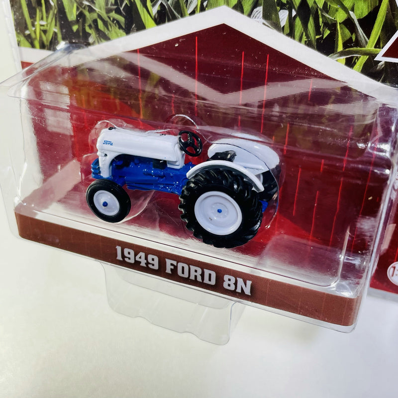 2018 Greenlight Down On The Farm Series 1 1949 Ford 8N tractor azul con blanco Llantas de Goma