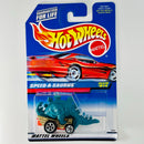 1998 Hot Wheels Speed-A-Saurus 814 turquesa 5SP