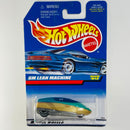 1998 Hot Wheels GM Lean Machine 812 verde con dorado metálico SB base ZAMAC