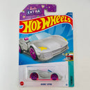 2022 Hot Wheels Tooned Barbie Extra Fiat 500e plata metálico Y5