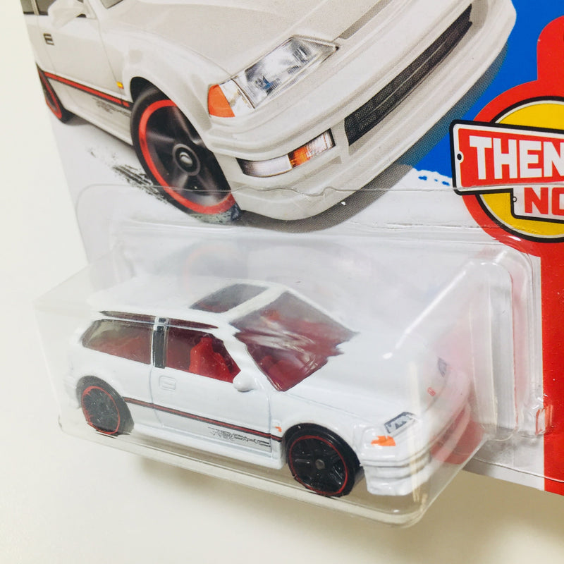 2017 Hot Wheels Then and Now 90 Honda Civic EF blanco PR5