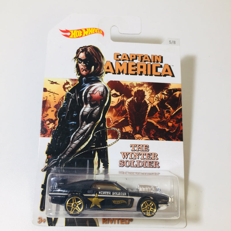 2016 Hot Wheels Captain America 75 Anniversary The Winter Soldier Rivited negro PR5