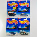 1996 Hot Wheels Space Series Colección Set de 4 - Radar Ranger, GM Lean Machine, Alien, Treadator